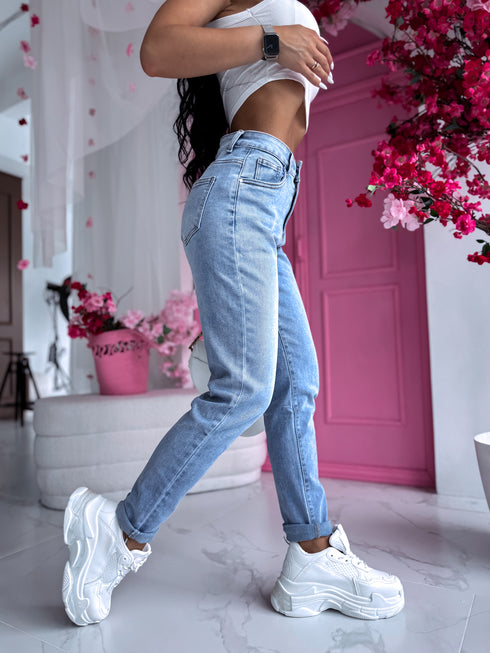 "Magnesium" MOM FIT denim jeans DJ690 - blue